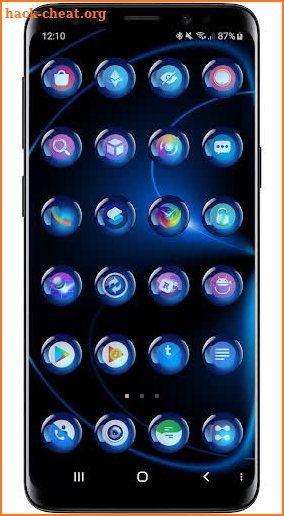 Theme Launcher - Spheres Blue Icon Changer Free screenshot