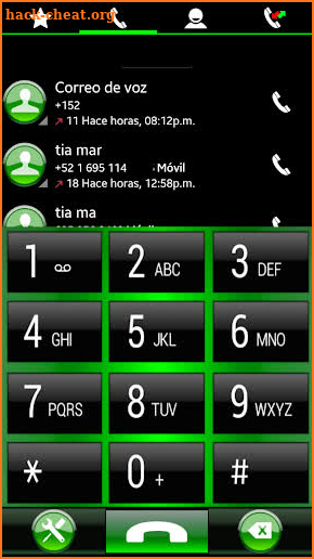 THEME SWIPE DIALER AERO GREEN screenshot