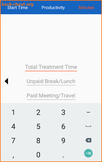 Therapy Productivity Calculator screenshot