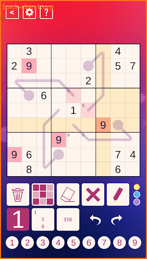 Thermo Sudoku screenshot