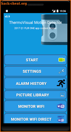 ThermoVisual Motion Detector for FLIR ONE (TVMD) screenshot