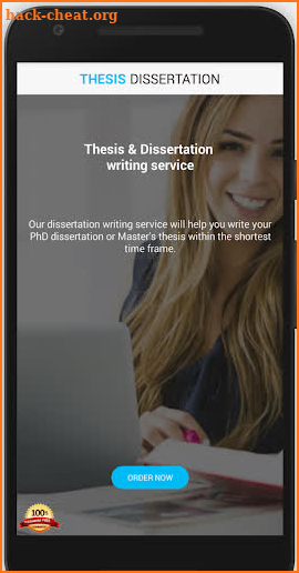 Thesis & Dissertation writing service screenshot