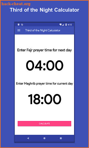 Third of the Night Calculator screenshot