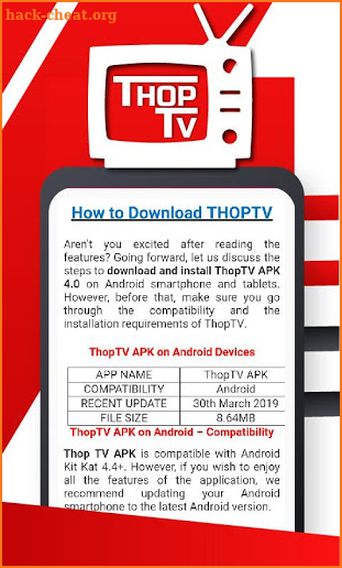 Thop TV 2020 -  Free Live TV Guide screenshot