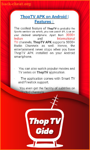 Thop Tv Guide - Tips of Live & Free TV screenshot