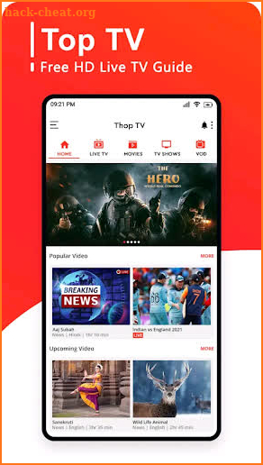 Thop TV :ThopTV Live Cricket, Thop TV Movies Tips screenshot