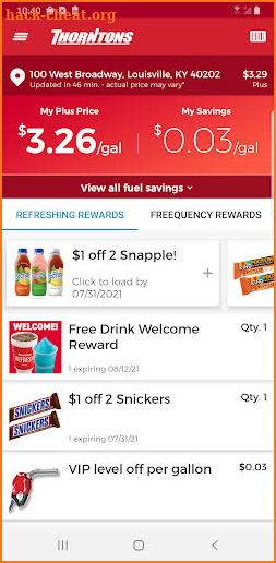 Thorntons Refreshing Rewards screenshot