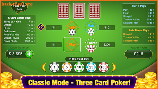 Three Card Poker - Casino Game screenshot