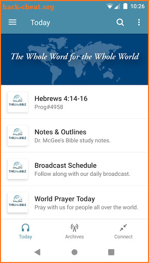 Thru the Bible Radio Network screenshot