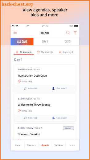 Thryv Events screenshot