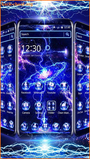 Thunder Screen Laser Theme screenshot