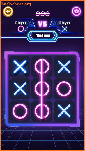 Tic Tac Toe 2 Player: XO Glow screenshot