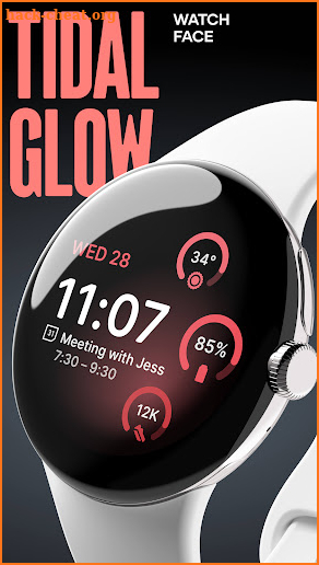 Tidal Glow Watch Face screenshot