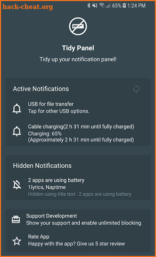 TidyPanel screenshot