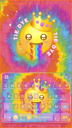 Tie Dye Keyboard Theme screenshot