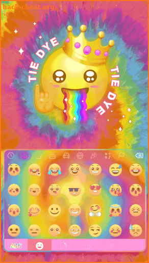 Tie Dye Keyboard Theme screenshot