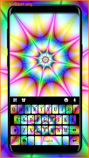 Tie Dye Spiral Keyboard Theme screenshot