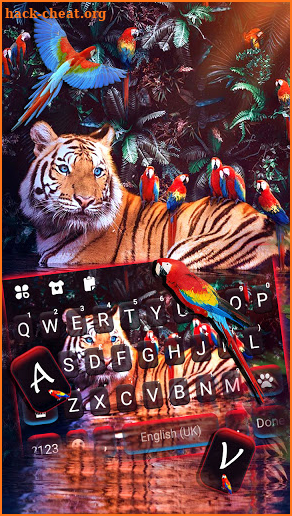 Tiger Wildlife Keyboard Background screenshot