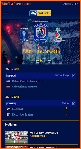 Tigo Sports PY screenshot