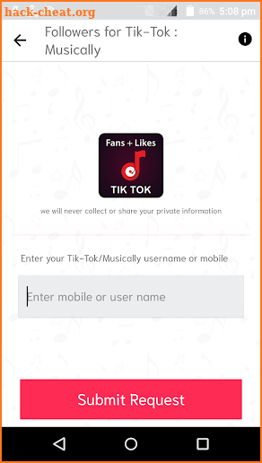 Tik-Tok Fans & Followers : Get Likes for musically screenshot