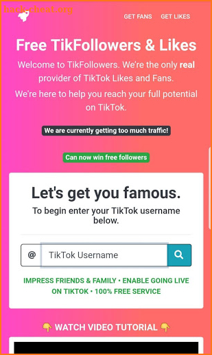 TikFame: Free Followers & Likes screenshot