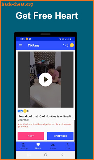 TikFans - Fans & Followers & Likes & Hearts screenshot
