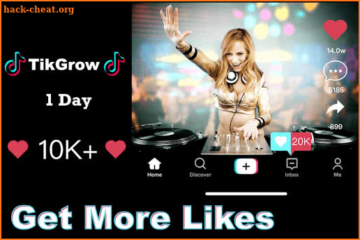 TikGrow for Tiktok Video Likes & Views & Hearts screenshot