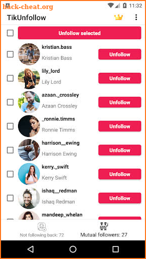 TikUnfollowTok - Quick Unfollow for TikTok screenshot