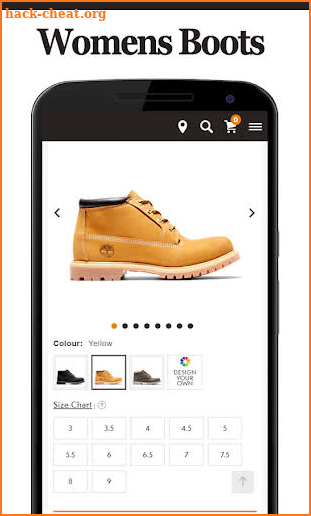 Timberland Store screenshot