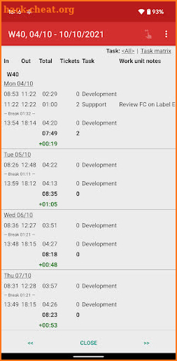 Time Recording - Timesheet App screenshot