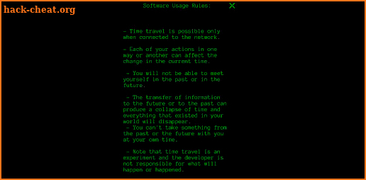 TIME TRAVE MACHINE SIMULATOR screenshot