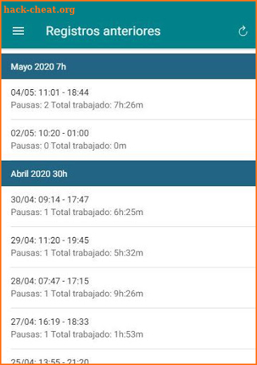 TimeFarm - Working day recording time control app screenshot