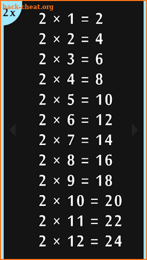 Times Tables Chart screenshot