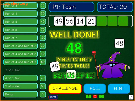 Times Tables Yatzy screenshot