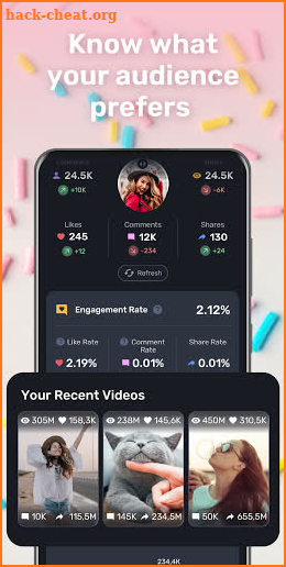 tiMetric - Likes, Views and Followers Analyzer screenshot