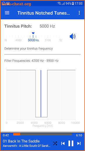 Tinnitus Notched Tunes screenshot