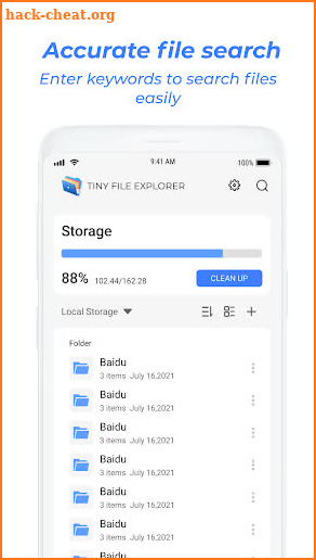 Tiny File Explorer & Cleaner screenshot