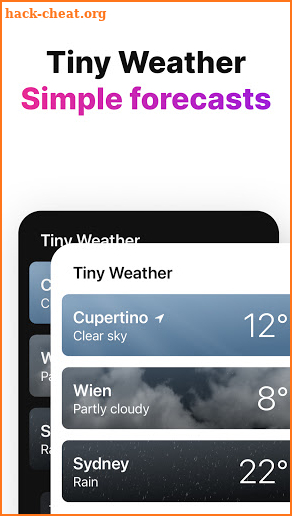 Tiny Weather: Simple forecasts screenshot