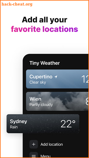 Tiny Weather: Simple forecasts screenshot