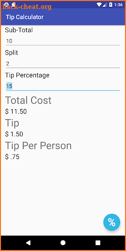 Tip Calculator with Split screenshot