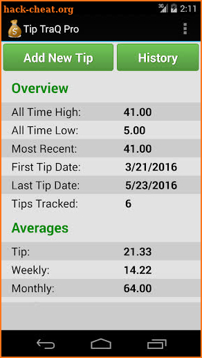 Tip Tracker - Tip TraQ Pro screenshot