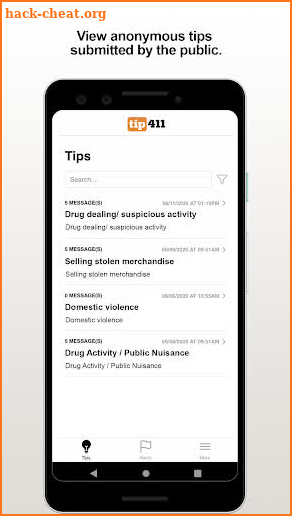 tip411 Admin screenshot