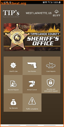 Tippecanoe County Sheriff's Office screenshot