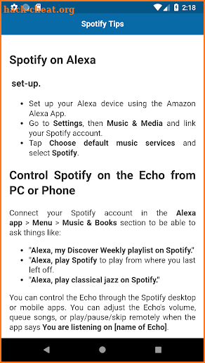 Tips and Tricks for Amazon Echo screenshot