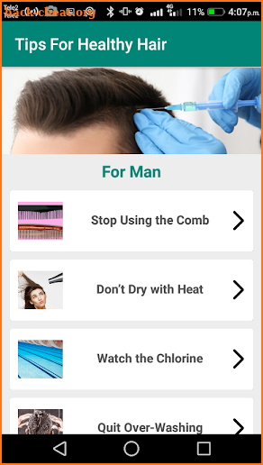 Tips For Healthy Hair screenshot