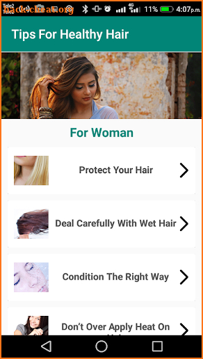 Tips For Healthy Hair screenshot