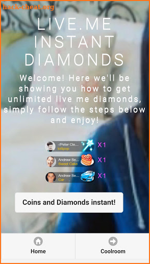 Tips for live.me coins + diamonds screenshot