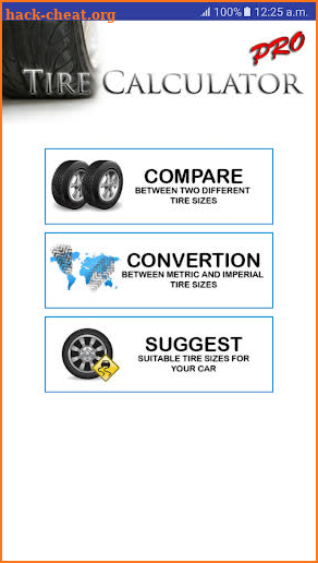 Tire Calculator PRO screenshot