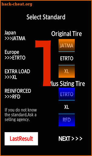 Tire Pressure for Inch-Up Wheel. screenshot