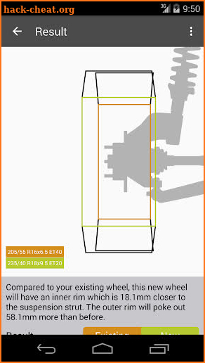 Tire Size Calculator screenshot